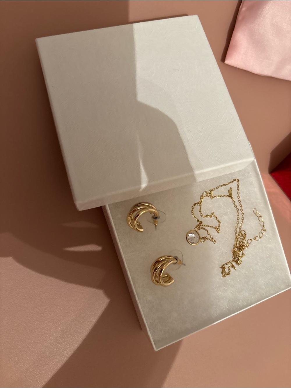 Gold-Tone Twisted Hoop Earrings in Shiny Gold